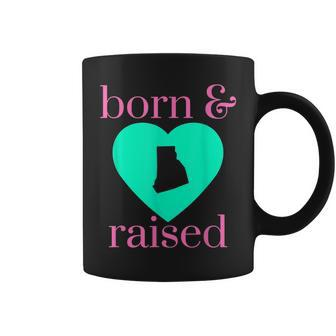 State Of Rhode Island Pride Born & Raised Home Simply Trendy Coffee Mug | Mazezy