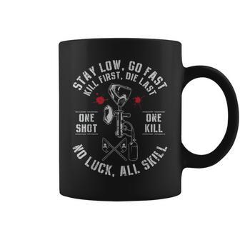 Stay Low Go Fast Paintball Players Slogan Men Coffee Mug | Mazezy UK