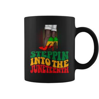 Stepping Into Junenth Like My Ancestors Shoes Black Women Gift For Womens Coffee Mug | Mazezy