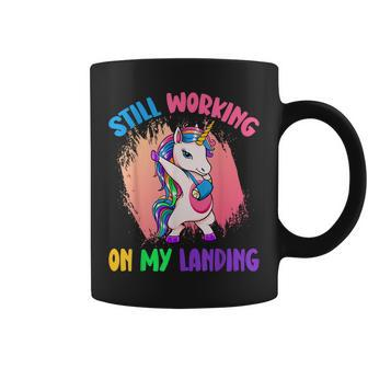 Still Working On My Landing Unicorn Mystical Unicorns Coffee Mug | Mazezy