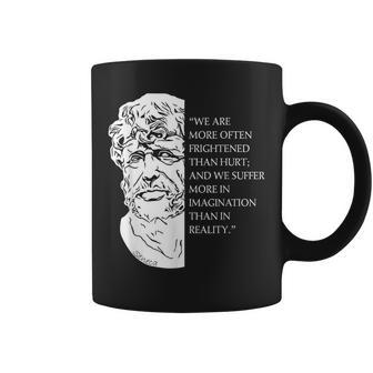 Stoicism Seneca Stoic Philosophy Quote Reality Coffee Mug | Mazezy