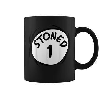 Stoned 1 420 Weed Stoner Matching Couple Group Coffee Mug | Mazezy