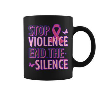 Stop Violence End The Silence Domestic Violence Awareness Coffee Mug - Seseable