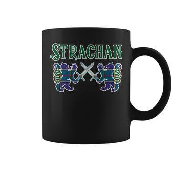 Strachan Scottish Clan Kilt Lion Family Name Tartan Gifts For Lion Lovers Funny Gifts Coffee Mug | Mazezy