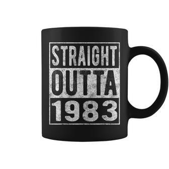 Straight Outta 1983 Fun Distressed Born 1983 Birthday Gift Coffee Mug | Mazezy