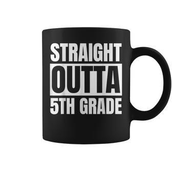 Straight Outta 5Th Grade Graduation School Coffee Mug | Mazezy CA