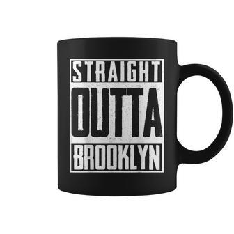 Straight Outta Brooklyn New York Big Apple Pride Coffee Mug | Mazezy