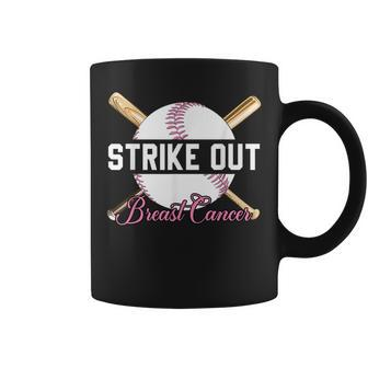 Strike Out Breast Cancer Awareness Month Baseball Fight Pink Coffee Mug | Mazezy