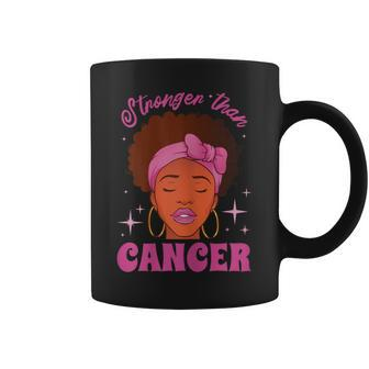 Stronger Than Breast Cancer Pink Ribbon Breast Cancer Coffee Mug | Mazezy
