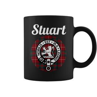 Stuart Of Bute Clan Scottish Name Coat Of Arms Tartan Coffee Mug | Mazezy