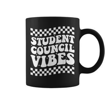 Student Council Vibes Retro Groovy School Student Council Coffee Mug - Seseable