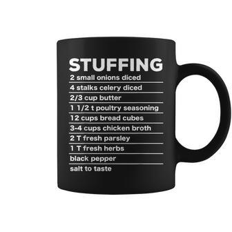 Stuffing Recipe Thanksgiving Food Costume Dark Coffee Mug | Mazezy