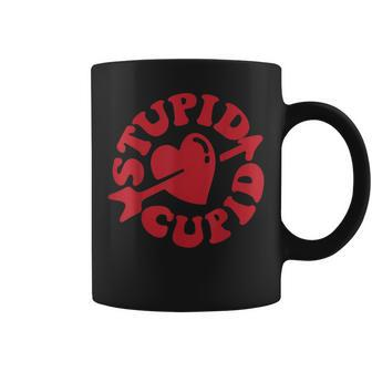 Stupid Cupid Funny Singles Awareness Arrow Coffee Mug | Mazezy CA