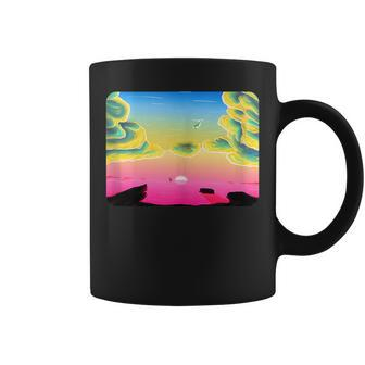 Subtle Pan Pride Flag Pan Coast Sunset Coffee Mug | Mazezy