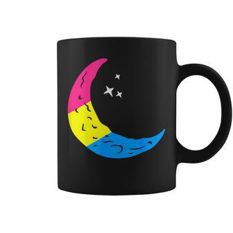 Subtle Pansexual Pride Moon Graphic Pansexuality Pan Flag Coffee Mug | Mazezy