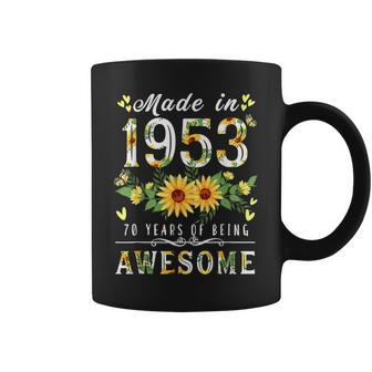 Sunflower 70Th Birthday Gifts For Women Floral Best Of 1953 Coffee Mug | Mazezy