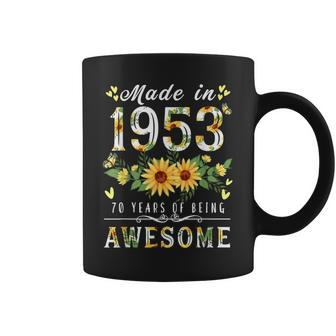 Sunflower 70Th Birthday For Women Floral Best Of 1953 Coffee Mug - Seseable