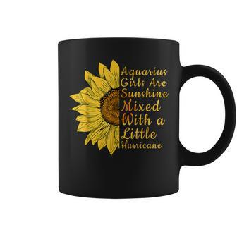 Sunflower Aquarius Woman January And February Birthday Coffee Mug | Mazezy