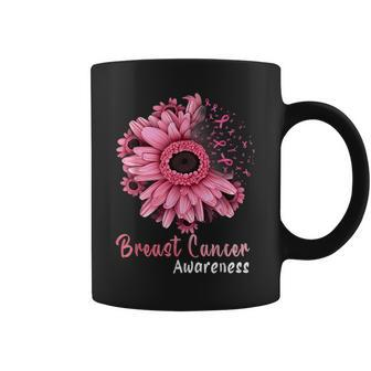 Sunflower Breast Cancer Awareness Pink Ribbon In October Coffee Mug - Seseable