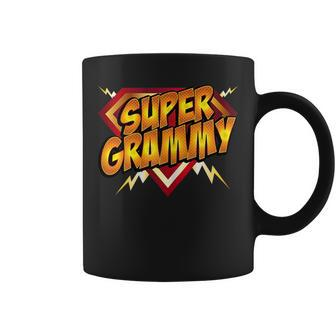 Super Grammy Superhero Grandmothers Comic Book Women Gift For Womens Coffee Mug | Mazezy