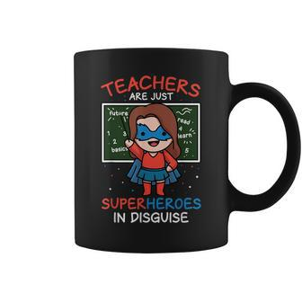 Super Hero Teacher Superheroes In Disguise Coffee Mug - Monsterry