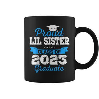 Super Proud Lil Sister Of 2023 Graduate Family College Coffee Mug | Mazezy
