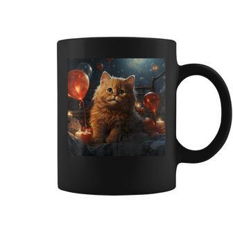 Suphalak Cat 4Th Of July Red Fireworks Star Pillow Graphic Coffee Mug | Mazezy