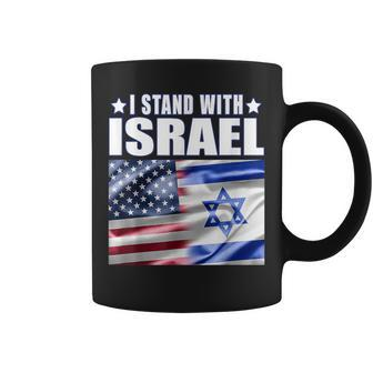 Support Israel I Stand With Israel Us Israel Flag Combined Coffee Mug | Mazezy