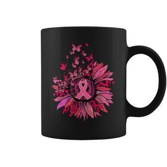 Support Squad Breast Cancer Awareness Pink Ribbon Butterfly Coffee Mug - Seseable