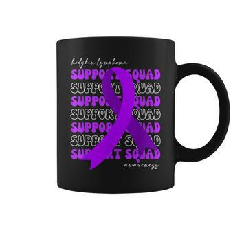 Support Squad Hodgkin Lymphoma Awareness Ribbon Fighter Hope Coffee Mug | Mazezy