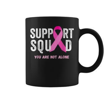Support Squad Pink Ribbon Breast Cancer Awareness Coffee Mug - Seseable