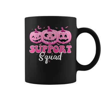 Support Squad Pumpkin Halloween Breast Cancer Awareness Coffee Mug - Thegiftio UK