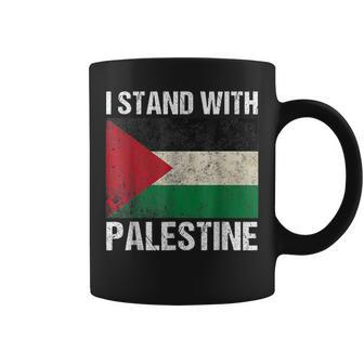 Support I Stand With Palestine Free Palestine Flag Arabic Coffee Mug | Mazezy