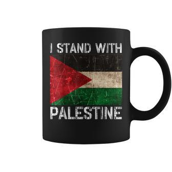 Support I Stand With Palestine Free Palestine Flag Arabic Coffee Mug - Seseable