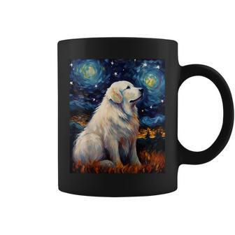 Surreal Starry Night Great Pyrenees Dog Coffee Mug - Seseable