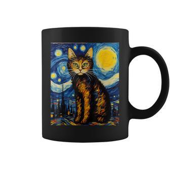 Surrealism Starry Night Donskoy Cat Coffee Mug | Mazezy
