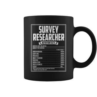Survey Researcher Nutrition Facts Coffee Mug | Mazezy