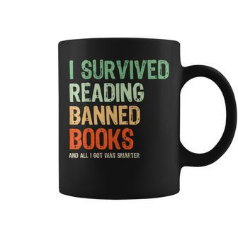 I Survived Reading Banned Books Book Lover Read Banned Books Coffee Mug - Monsterry DE