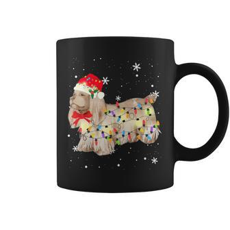 Sussex Spaniel Dog Christmas Light Xmas Mom Dad Coffee Mug | Mazezy