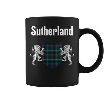 Sutherland Clan Scottish Name Coat Of Arms Tartan Gift For Womens Coffee Mug | Mazezy
