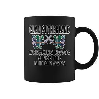 Sutherland Scottish Tartan Scotland Family Clan Name Coffee Mug | Mazezy