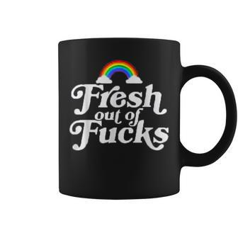 Swear Word Inappropriate Adult Fresh Out Of Fucks Coffee Mug - Seseable