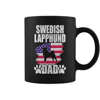 Swedish Lapphund Dad Dog Lover American Us Flag Coffee Mug | Mazezy CA