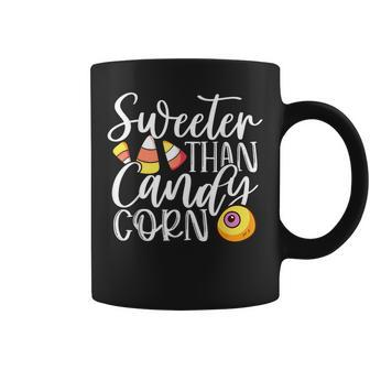 Sweet Than Candy Corn Hilarious Halloween Candy Corn Kids Halloween Candy Coffee Mug | Mazezy