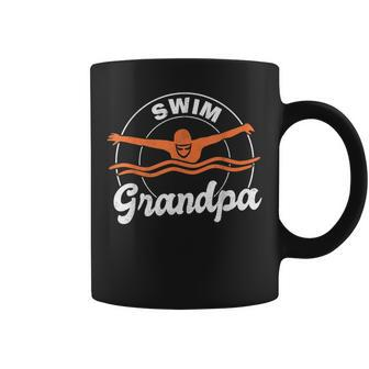 Swim Grandpa Swim Athlete Grandfather Swimmer Swimming Coffee Mug | Mazezy