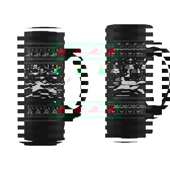 Swimmin Santa Ugly Christmas Sweater Sport Swim Swimmer Coffee Mug | Mazezy