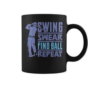 Swing Swear Find Golf Cart Golfer Costume Golfing Coffee Mug | Mazezy AU