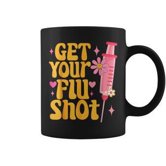 Syringe Retro Medical Get Your Flu Shot Caregiver Coffee Mug - Monsterry DE