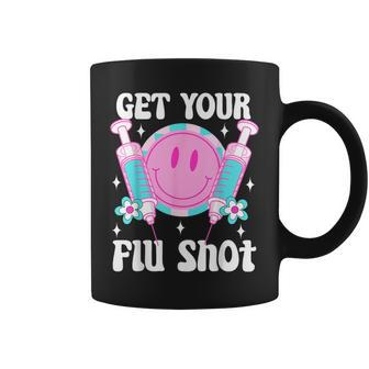 Syringe Retro Medical Get Your Flu Shot Caregiver Vaccine Coffee Mug - Thegiftio UK