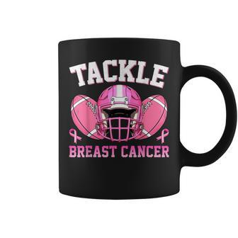Tackle Breast Cancer Awareness Football Pink Ribbon Coffee Mug - Seseable
